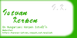 istvan kerpen business card